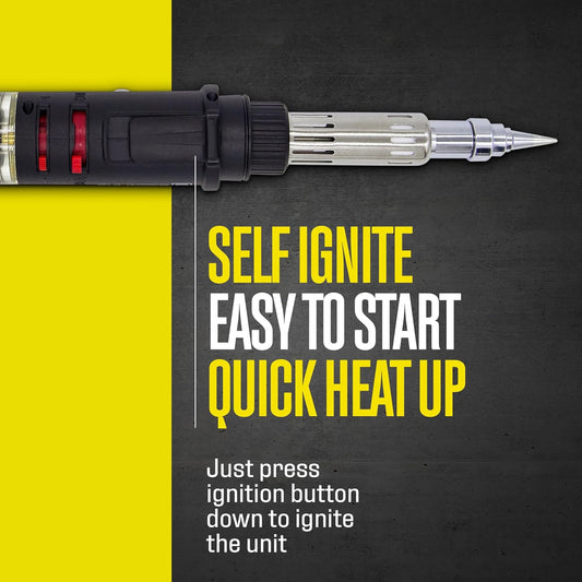 Berkling BSG-668B Professional Cordless Butane Soldering Torch, Black