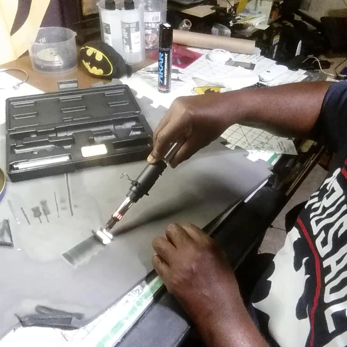 Berkling BSG-668B Pistola de soplete de microsoldadura para soldador de butano inalámbrico de primera calidad, incluye punta y soporte de cobre chapado de grado profesional, mango negro