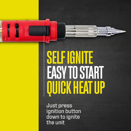 Berkling BSG-668R Professional Cordless Butane Soldering Torch, Red