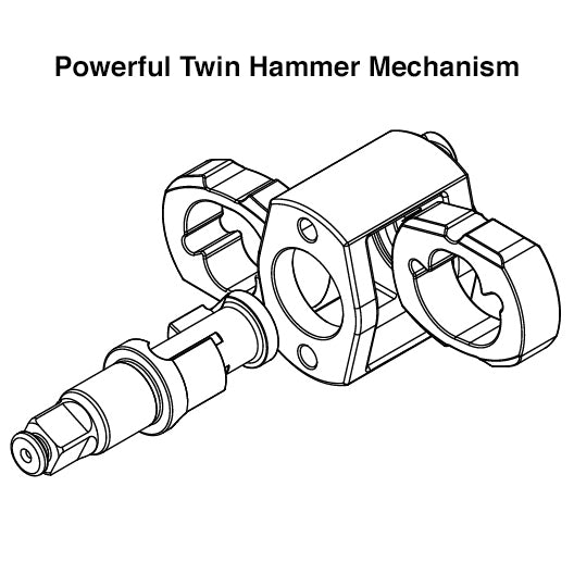 2463T 1/2" HEAVY DUTY Pneumatic Twin Hammer Impact Wrench - Berkling