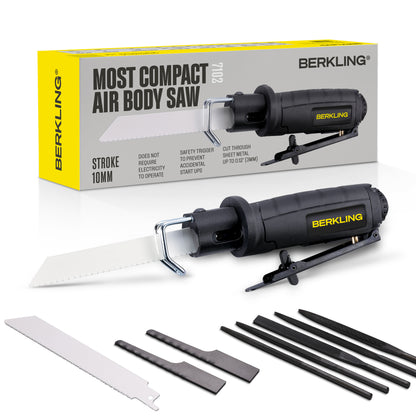 7102 Multi-function Compact Low Vibration 2-in-1 Air Saw / Air File with 8pcs Accessories