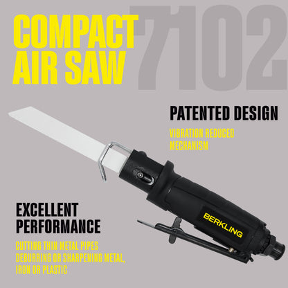 7102 Multi-function Compact Low Vibration 2-in-1 Air Saw / Air File with 8pcs Accessories