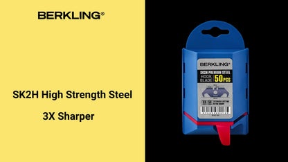 Berkling Hook Blade SK2H Utility Knife Blades, 50-Pack with Dispenser