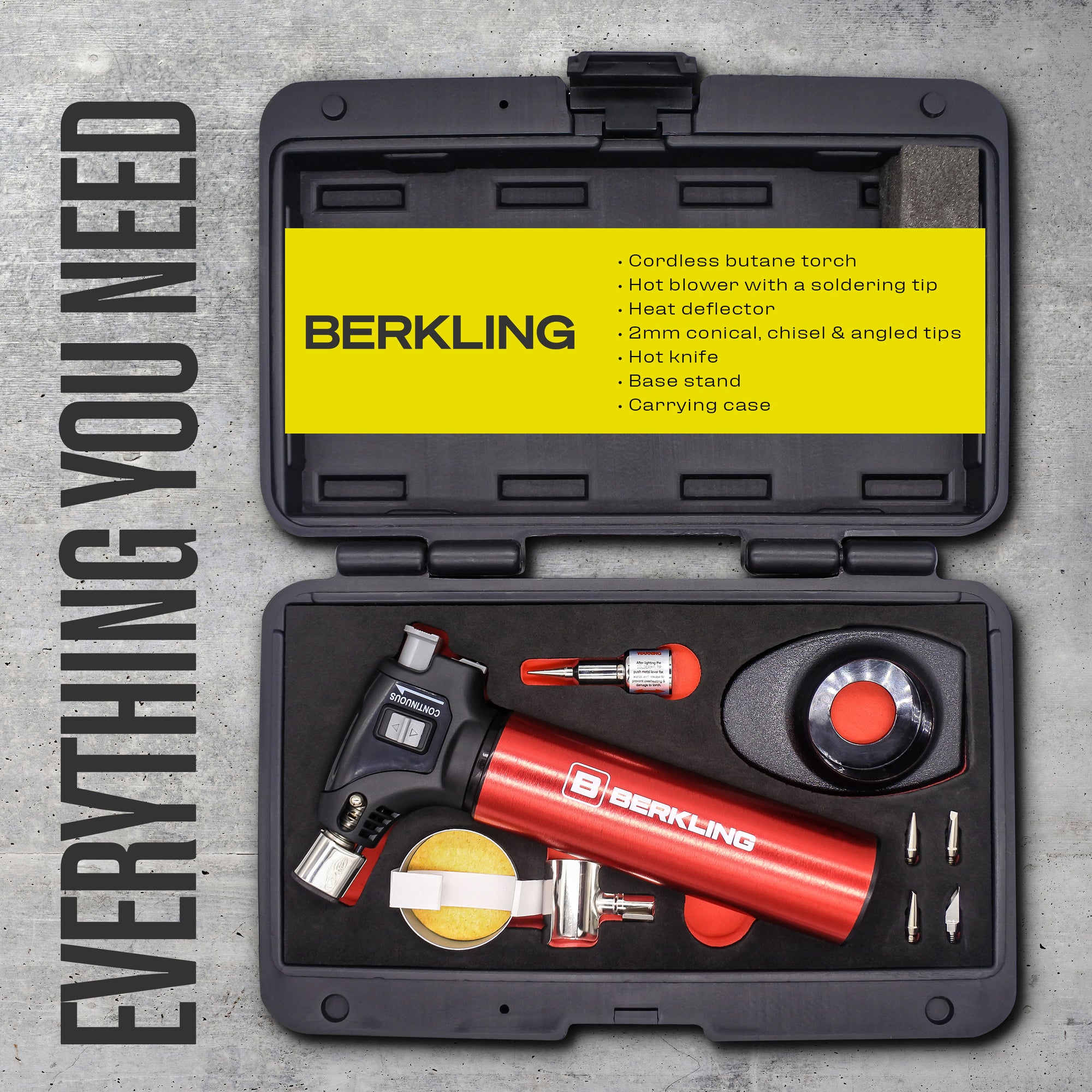 BSG810 Cordless Butane Soldering Torch Lighter Kit Multifunctional