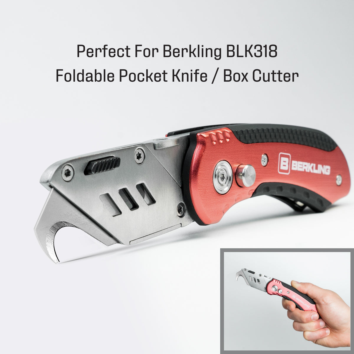 Berkling SK2H Hook Utility Knife Blades 50Pack 3X Sharper & 5X More Durable