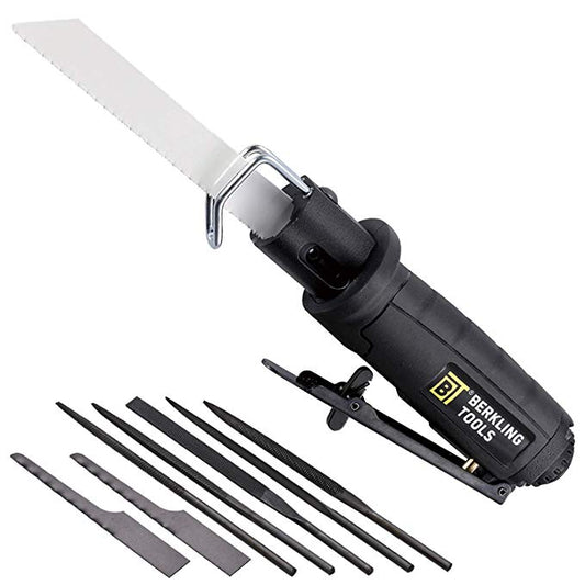 7102 Multi-function Compact Low Vibration 2-in-1 Air Saw / Air File with 8pcs Accessories - Berkling