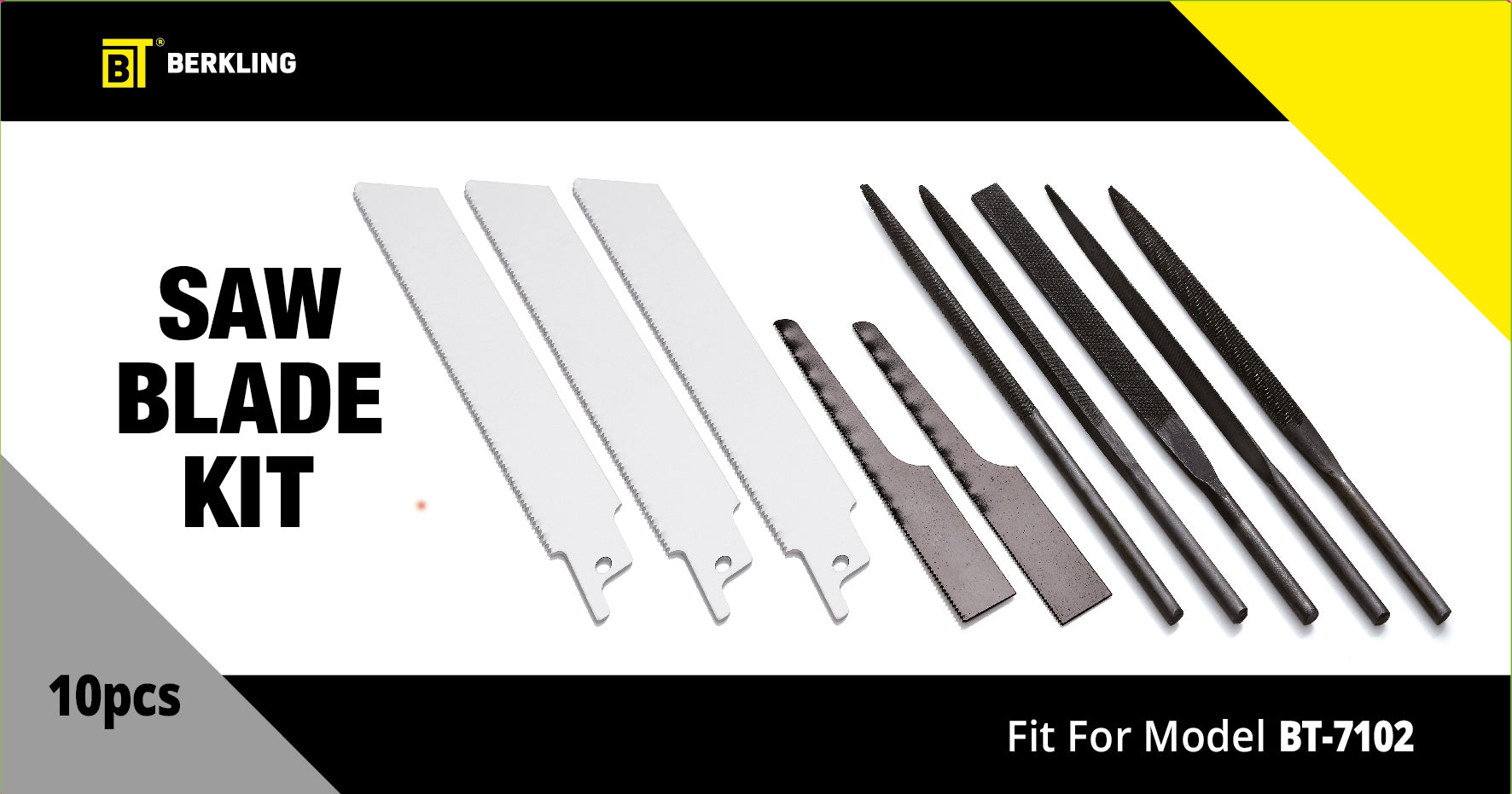 10 PCS Air Saw and Air File Blade Bundle Kit for Berkling Tools 7102 Air Saw
