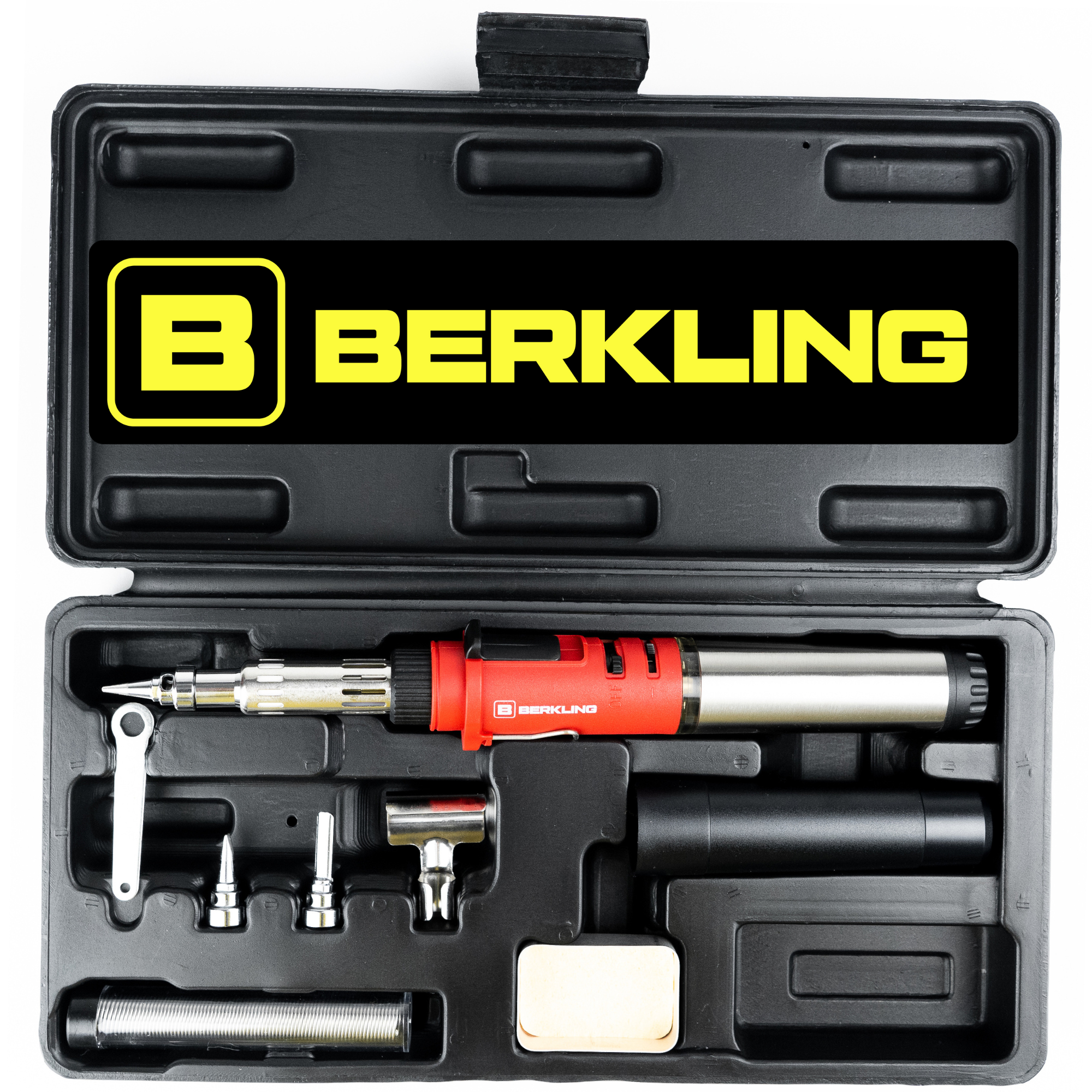 Berkling BSG-668 Premium Butane Soldering Iron Kit include soldering iron, professional tips and carrying case